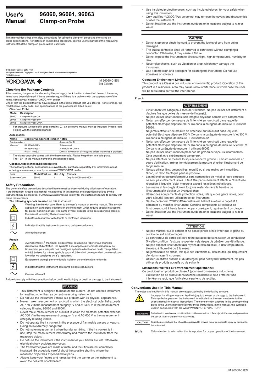 YOKOGAWA 96060 User manual
