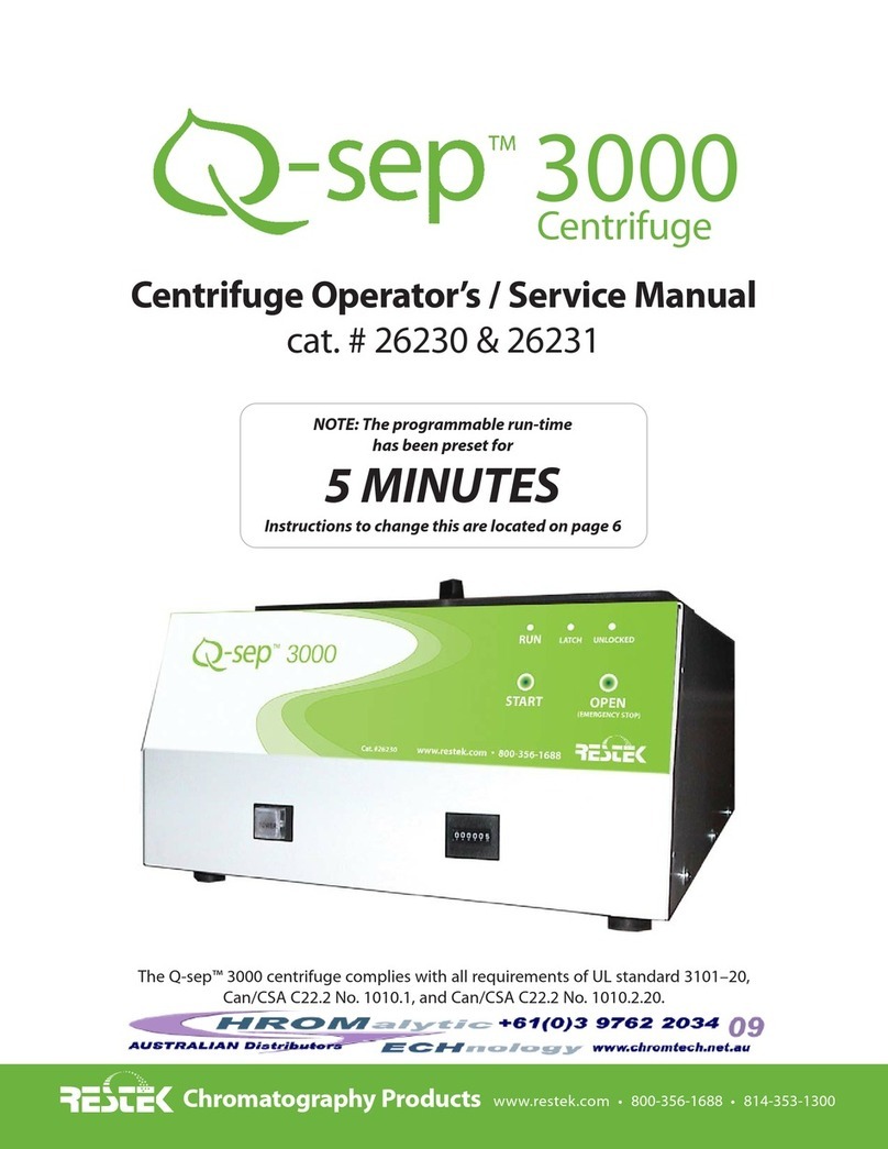 Restek Q-sep 3000 Operators & service manual