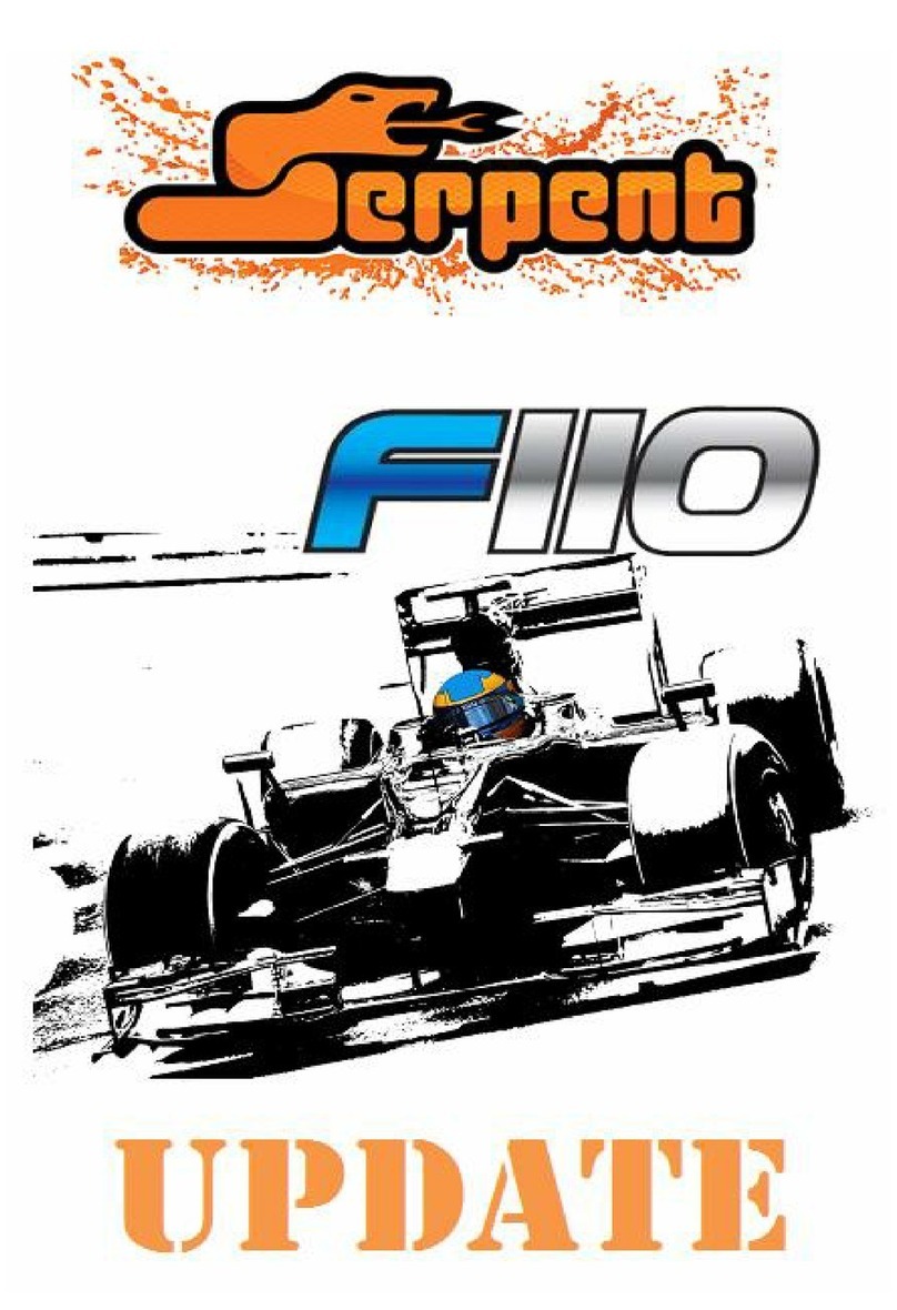 Serpent F110 General instructions