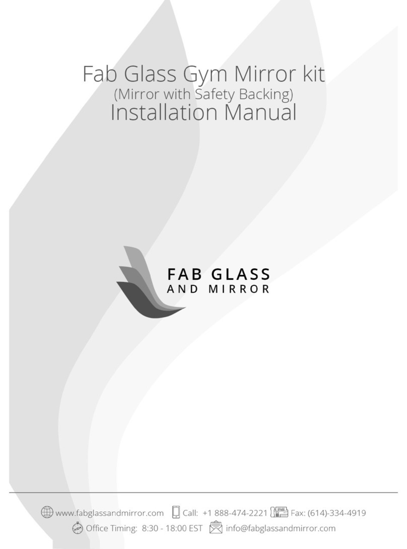 FAB GLASS AND MIRROR Gym Mirror installation manual FAB GLASS AND MIRROR Gym Mirror installation manual