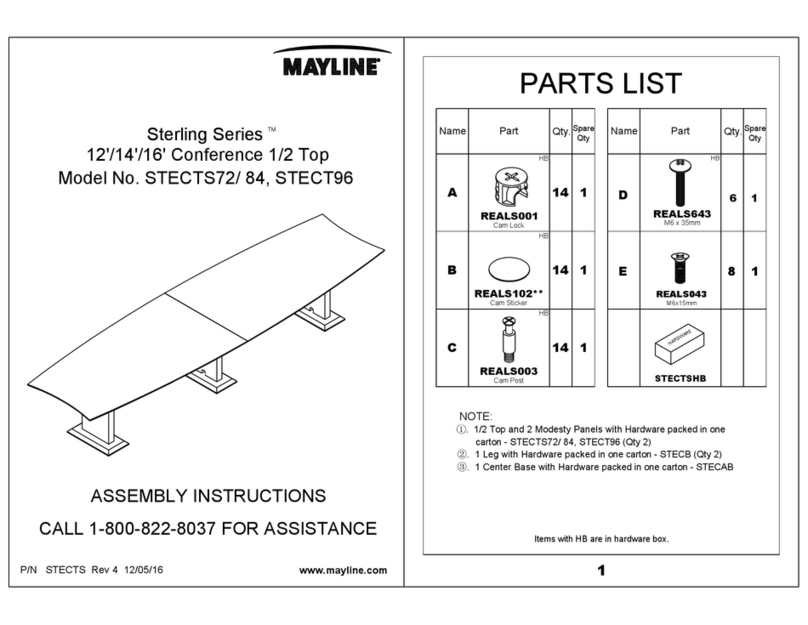 Mayline Sterling Series User manual Mayline Sterling Series User manual