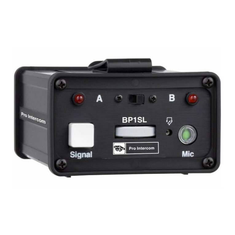 Pro Intercom BP1SL User manual
