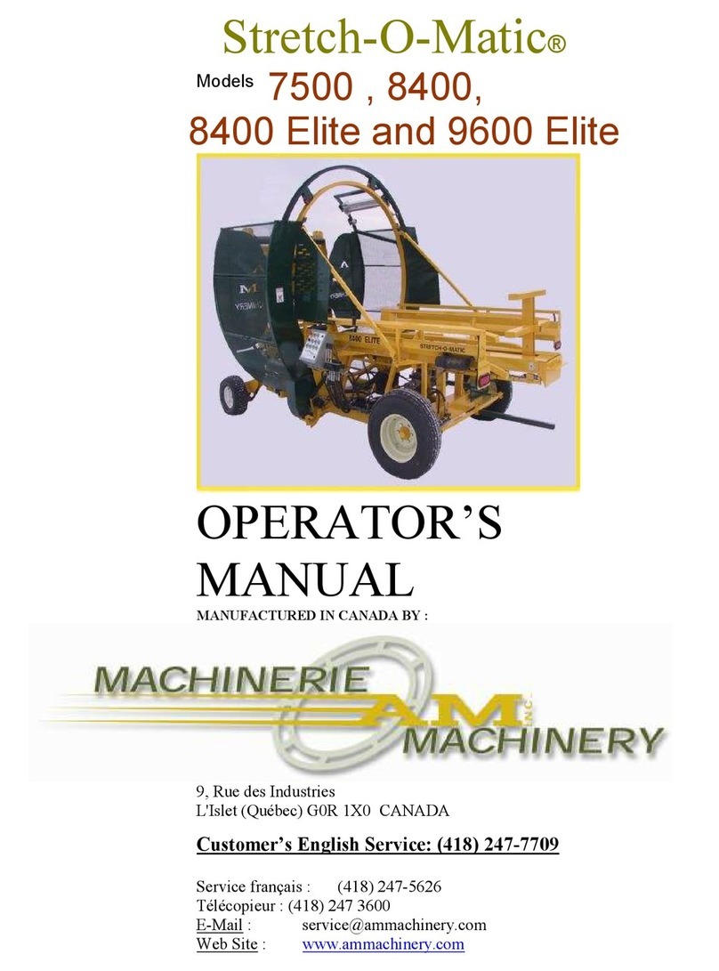 AM Machinery Stretch-O-Matic 7500 Operator's manual