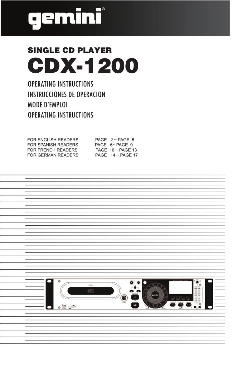 Gemini CDX-1200 User manual