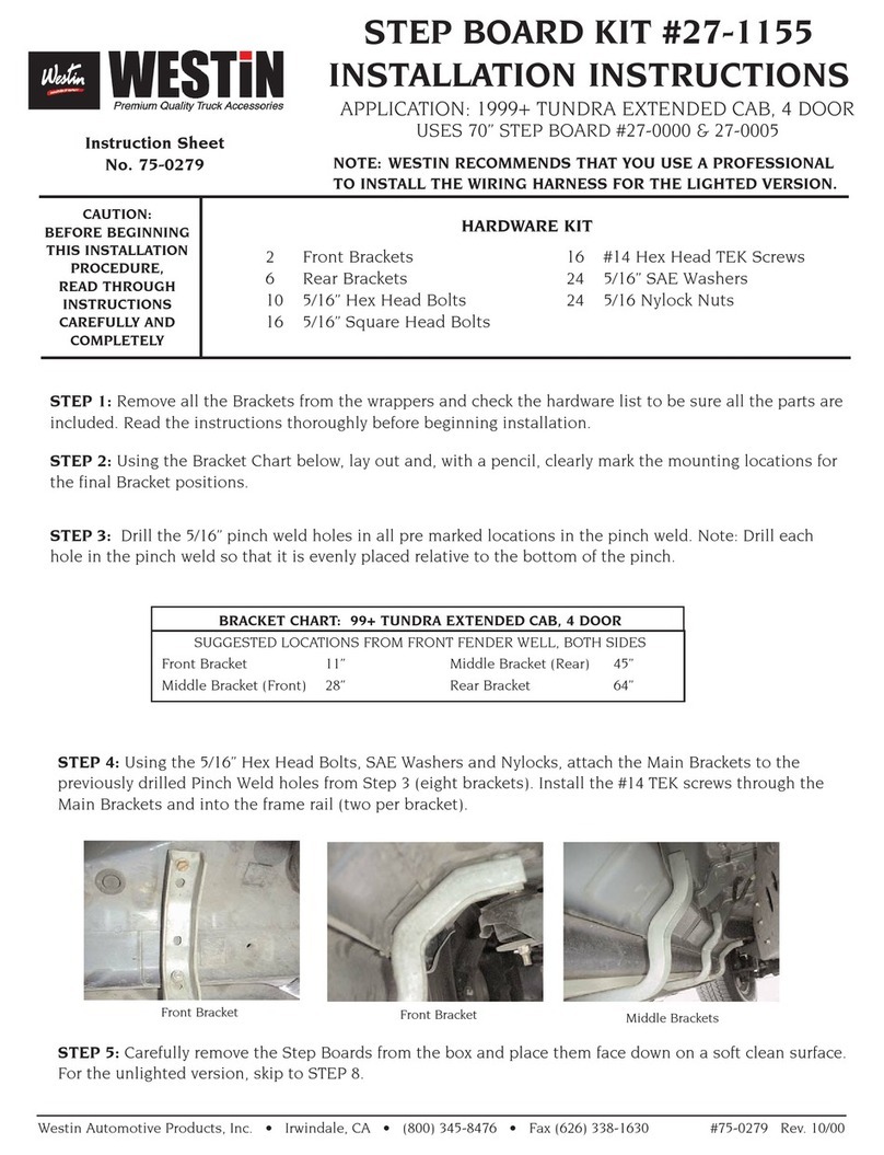 Westin 27-1155 instruction sheet