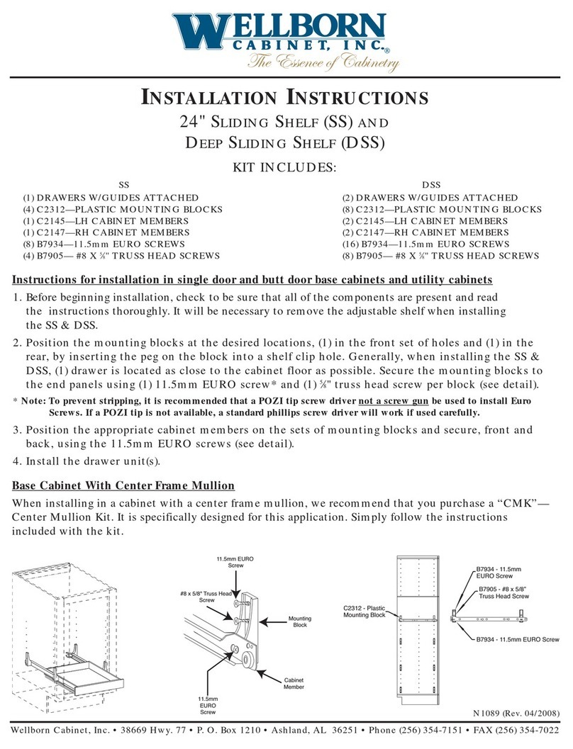 Wellborn Cabinet DSS installation instructions Wellborn Cabinet DSS installation instructions