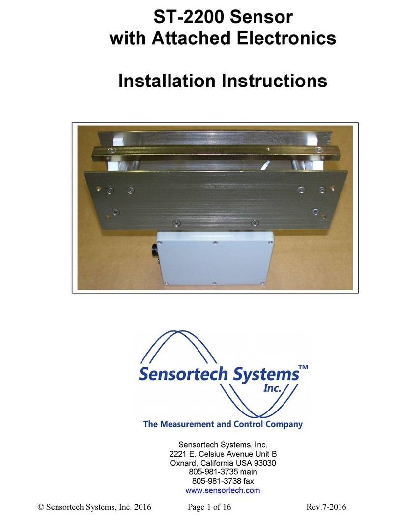 Sensortech Systems ST-2200 installation instructions Sensortech Systems ST-2200 installation instructions