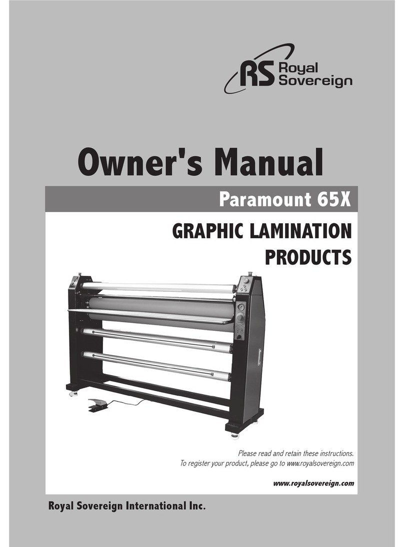 Royal Sovereign Paramount 65X owner's manual
