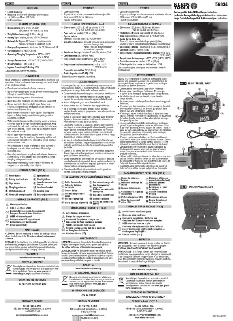 Klein Tools 56034 instructions