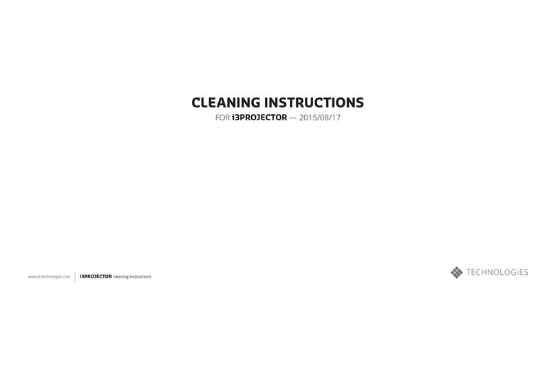 i3-TECHNOLOGIES i3PROJECTOR Cleaning instructions