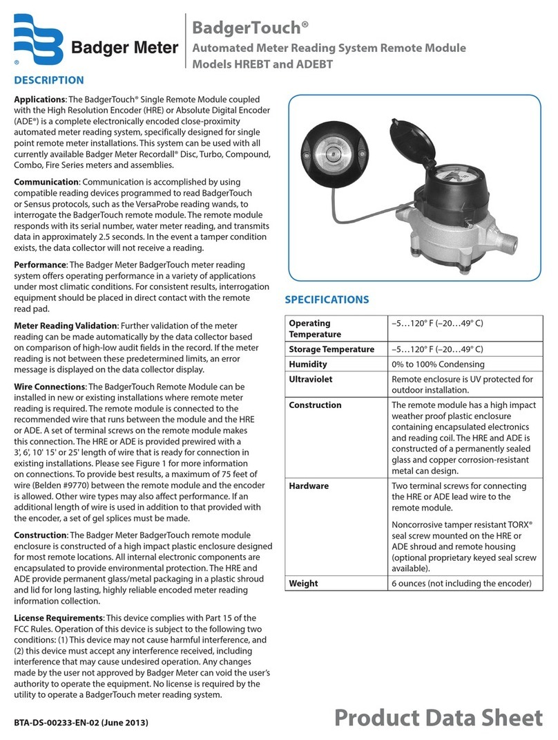 Badger Meter BadgerTouch HREBT manual