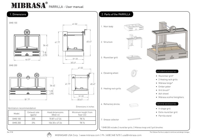 Mibrasa PARRILLA GMB 100 user manual