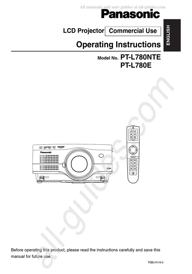 Panasonic PT-L780NTE User manual