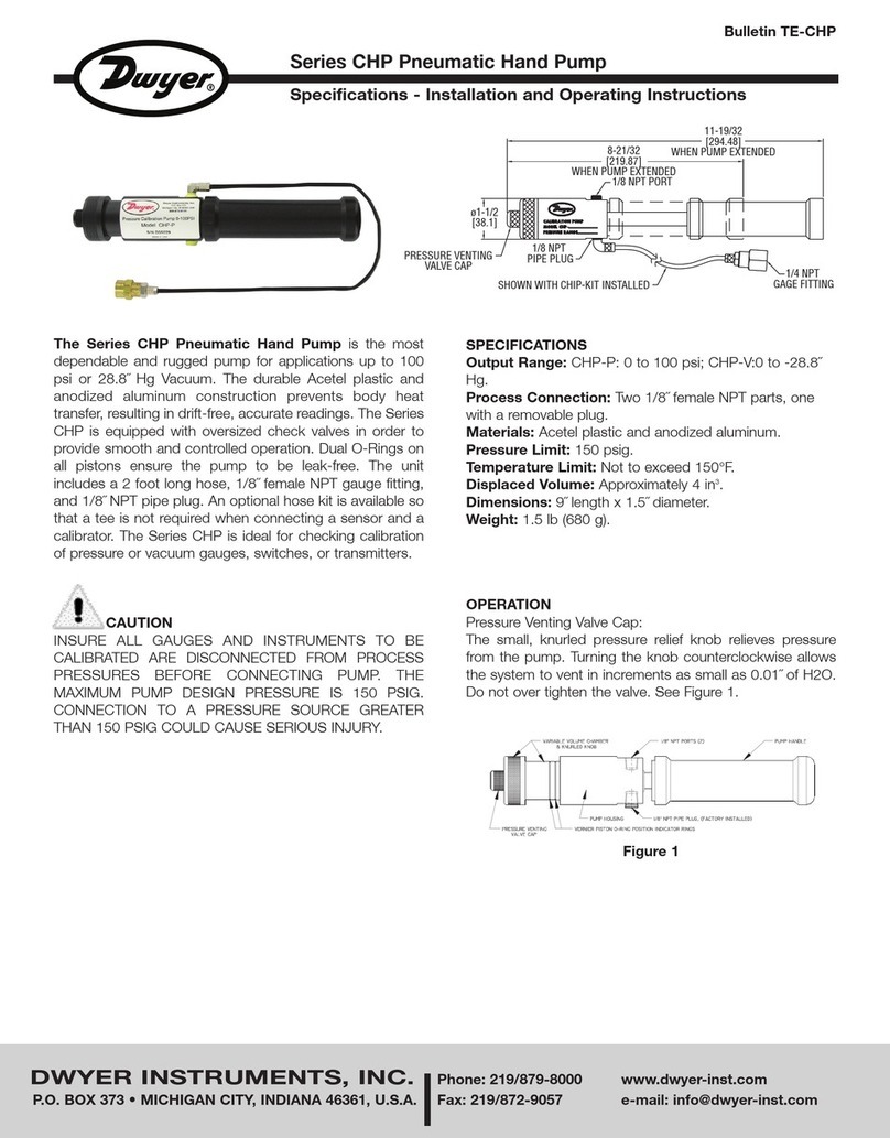 Dwyer Instruments CHP Series Installation and operating instructions Dwyer Instruments CHP Series Installation and operating instructions