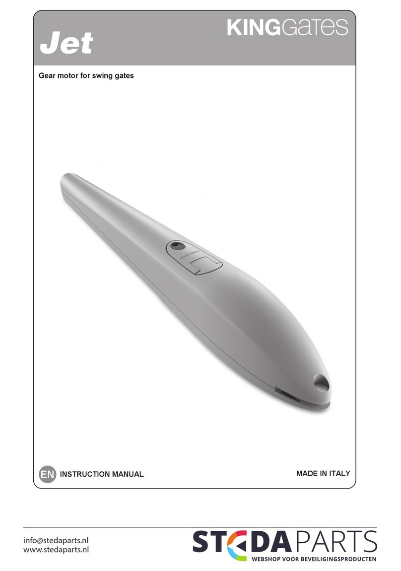 King gates Jet Series instruction manual King gates Jet Series instruction manual
