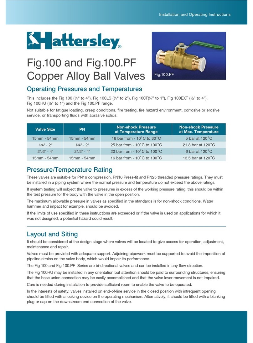 Hattersley Fig.100 Installation and operating instructions