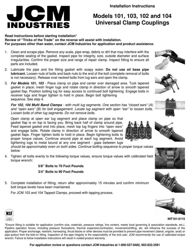 JCM 101 installation instructions