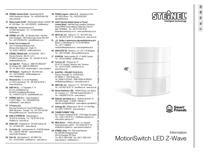 STEINEL MotionSwitch LED Z-Wave manual