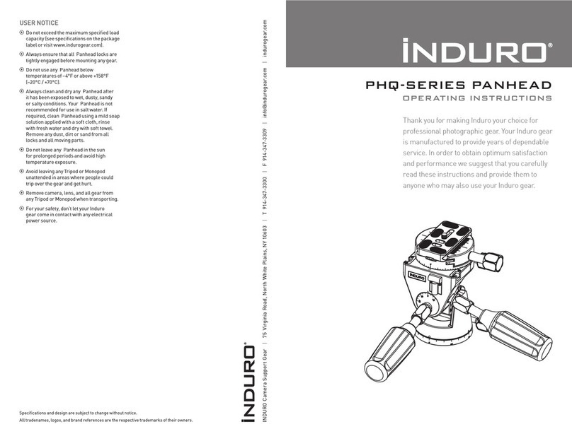 Induro PHQ Series operating instructions