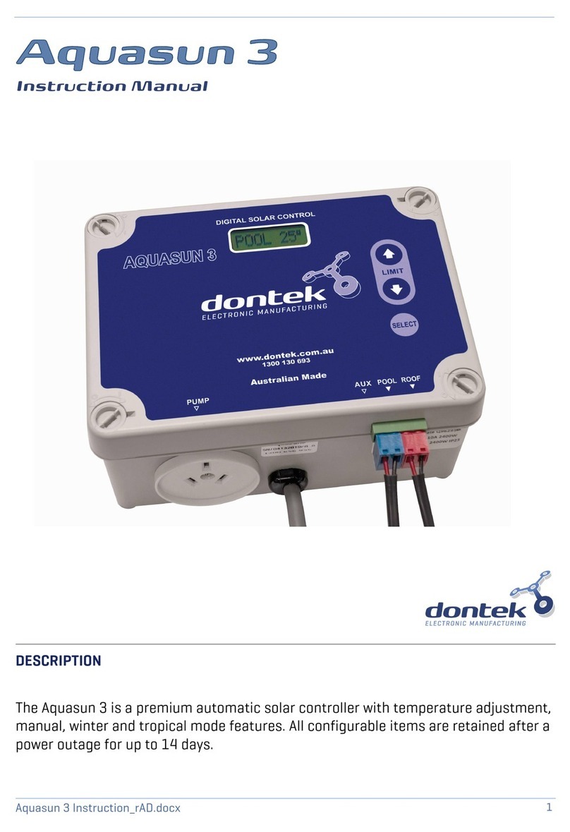 Dontek Aquasun 3 User manual Dontek Aquasun 3 User manual