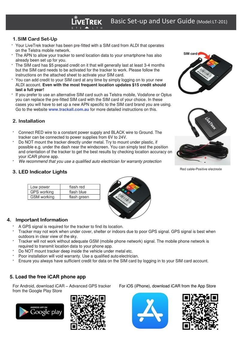 LiveTrek LT-201 Quick setup and user guide