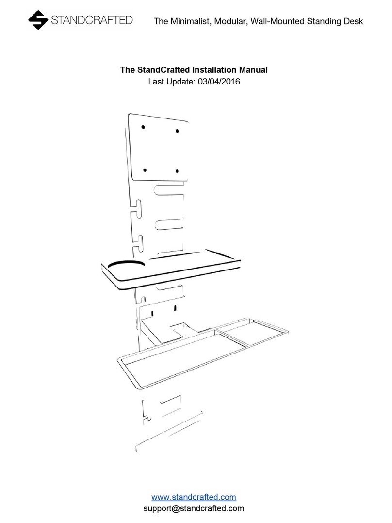 StandCrafted THE STANDCRAFTED DESK installation manual StandCrafted THE STANDCRAFTED DESK installation manual