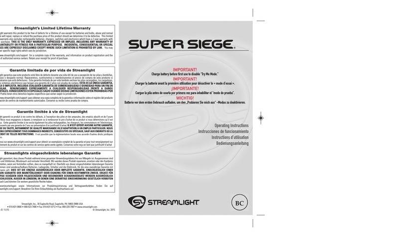 StreamLight Super Siege User manual