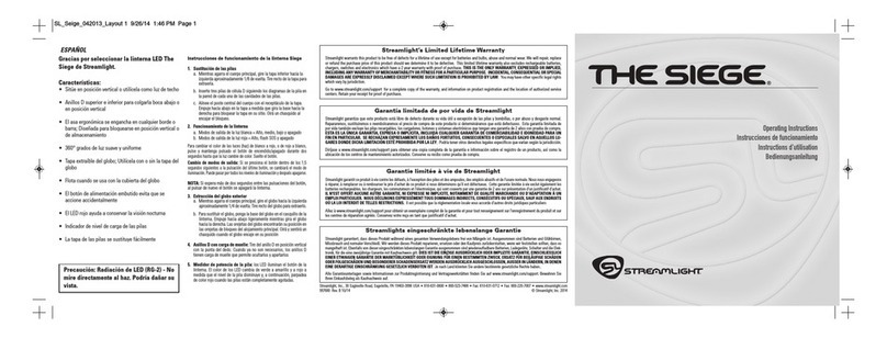 StreamLight The Siege operating instructions
