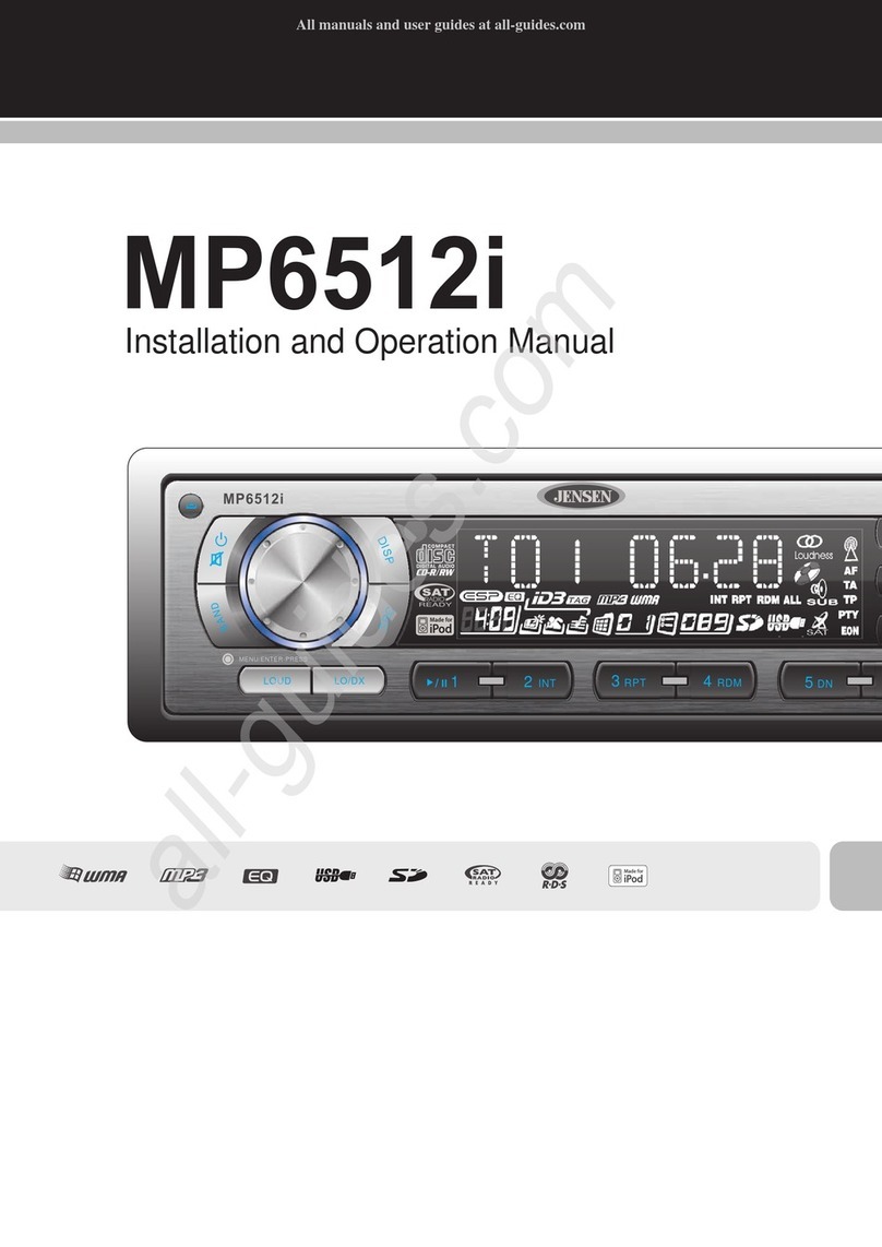 Jensen MP6512i User manual