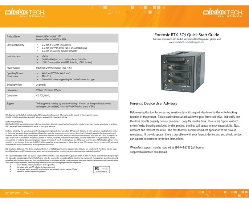 WiebeTech Forensic RTX 410-3QJ User manual