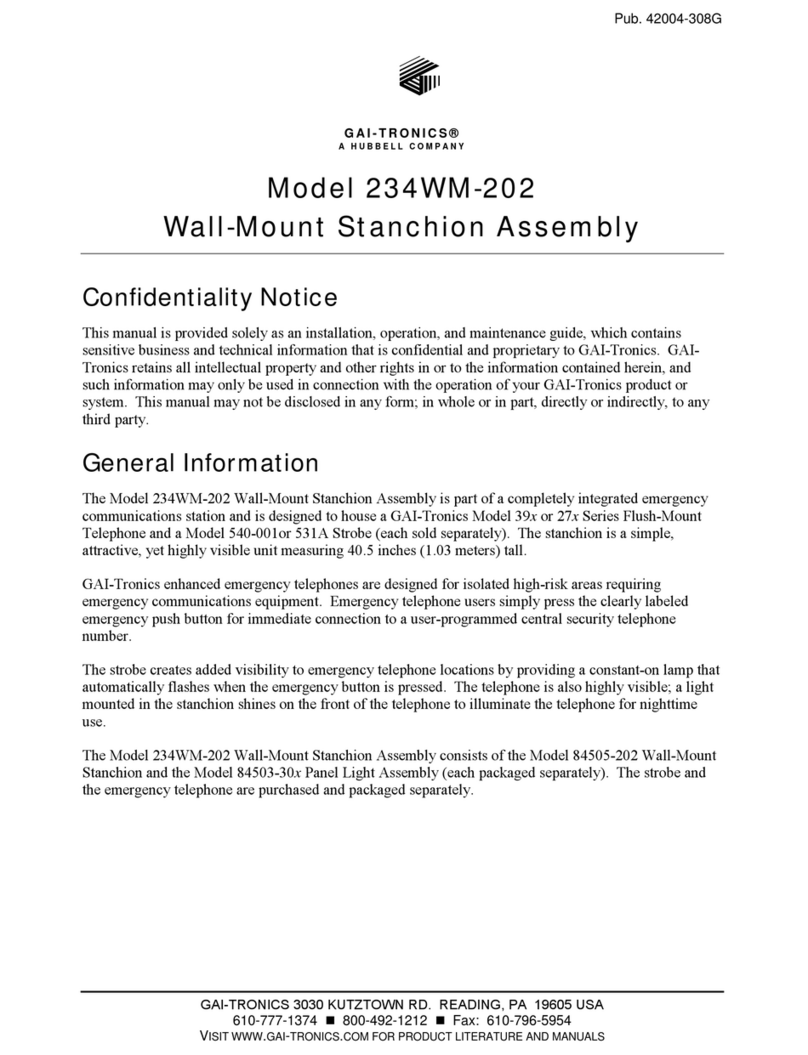 GAI-Tronics 234WM-202 User manual