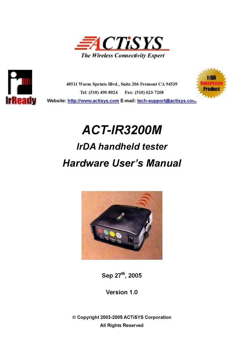 ACTiSYS ACT-IR3200M Hardware user manual
