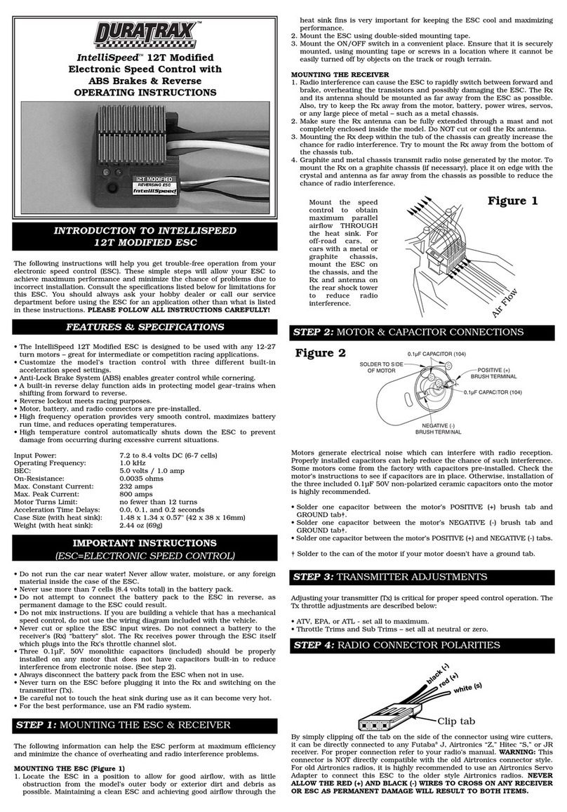 Duratrax IntelliSpeed 12T operating instructions