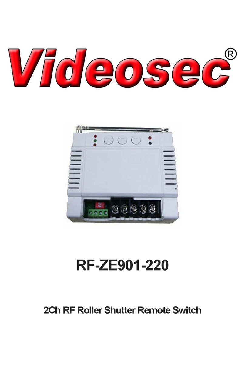 Videosec RF-ZE901-220 installation manual