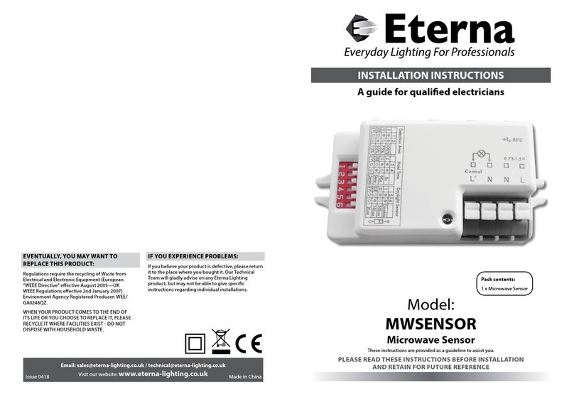 Eterna MWSENSOR installation instructions