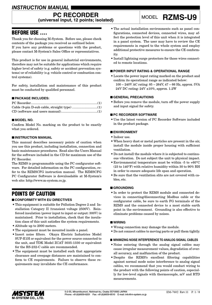 M-system RZMS-U9 User manual