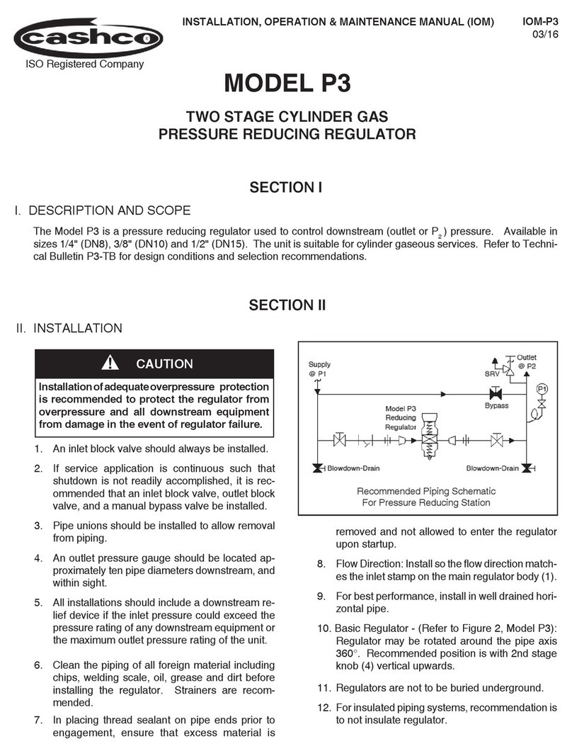 cashco P3 Installation, operation & maintenance manual cashco P3 Installation, operation & maintenance manual