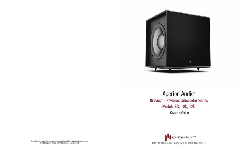AperionAudio Bravus II Series owner's guide