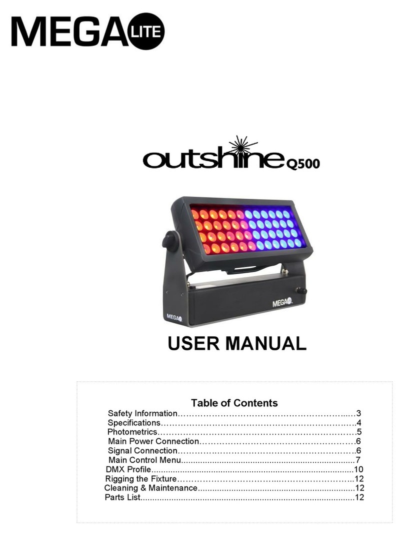 MegaLite Outshine Q500 User manual