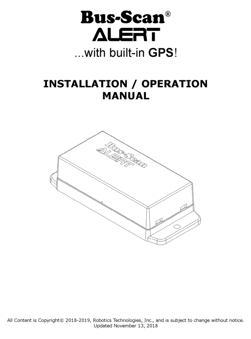 Robotics Technologies Bus-Scan ALERT Installation & operation manual