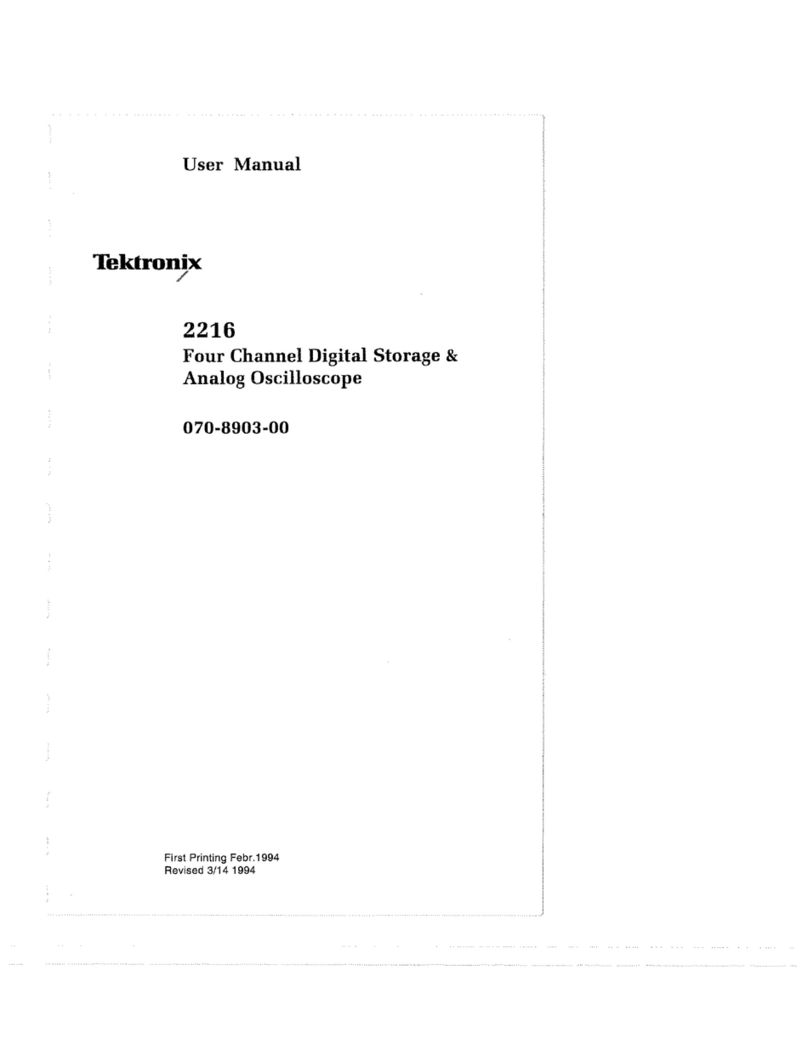 Tektronix 2216 User manual