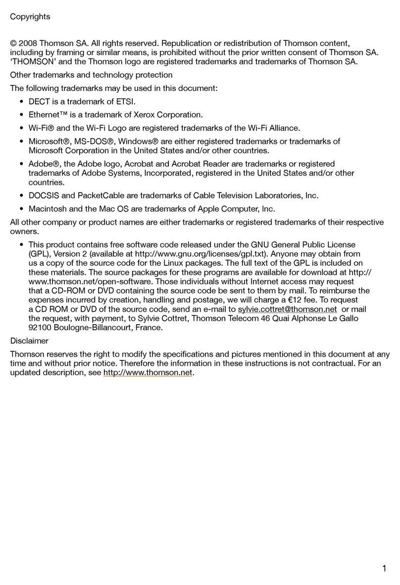 THOMSON ACG905-C User manual