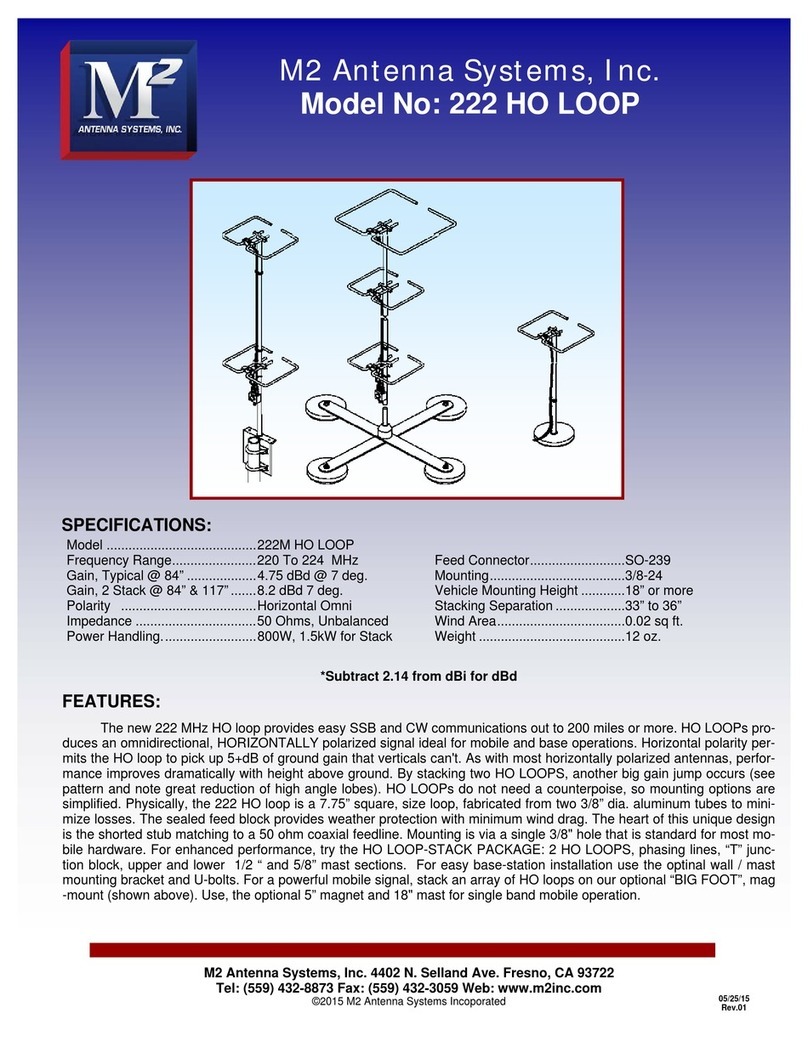 M2 Antenna Systems 222 HO LOOP User manual