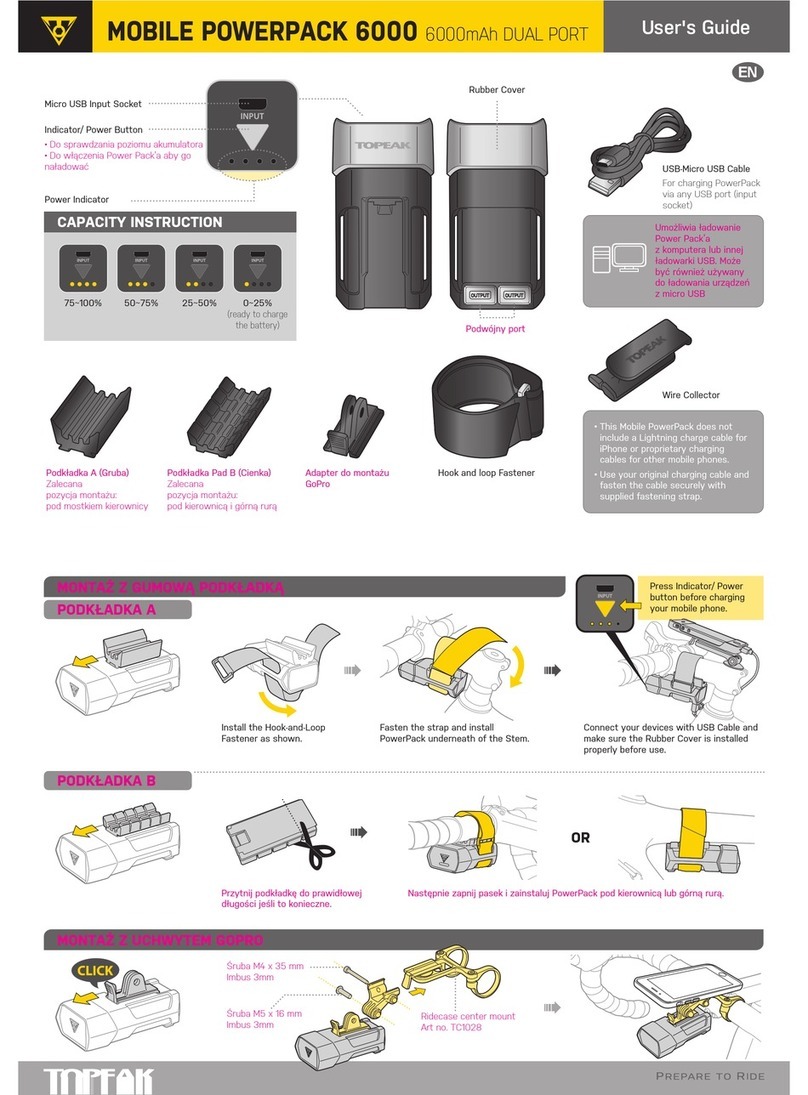 Topeak Mobile PowerPack 6000 user guide Topeak Mobile PowerPack 6000 user guide