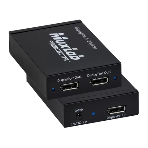MuxLab DisplayPort 1.2a 1x2 Splitter SST installation guide