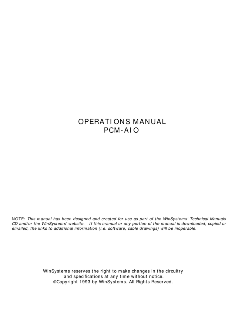 WinSystems PCM-AIO Operation manual
