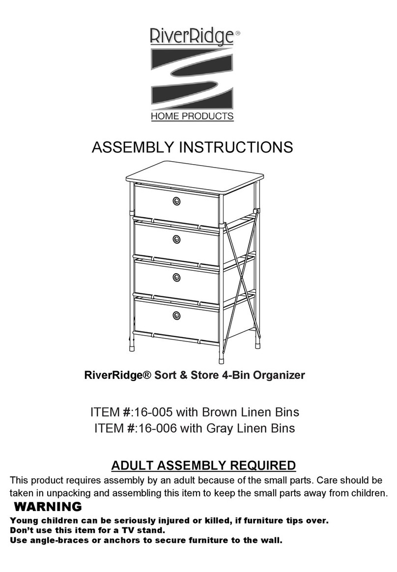 RiverRidge Sort & Store 4-Bin Organizer User manual RiverRidge Sort & Store 4-Bin Organizer User manual