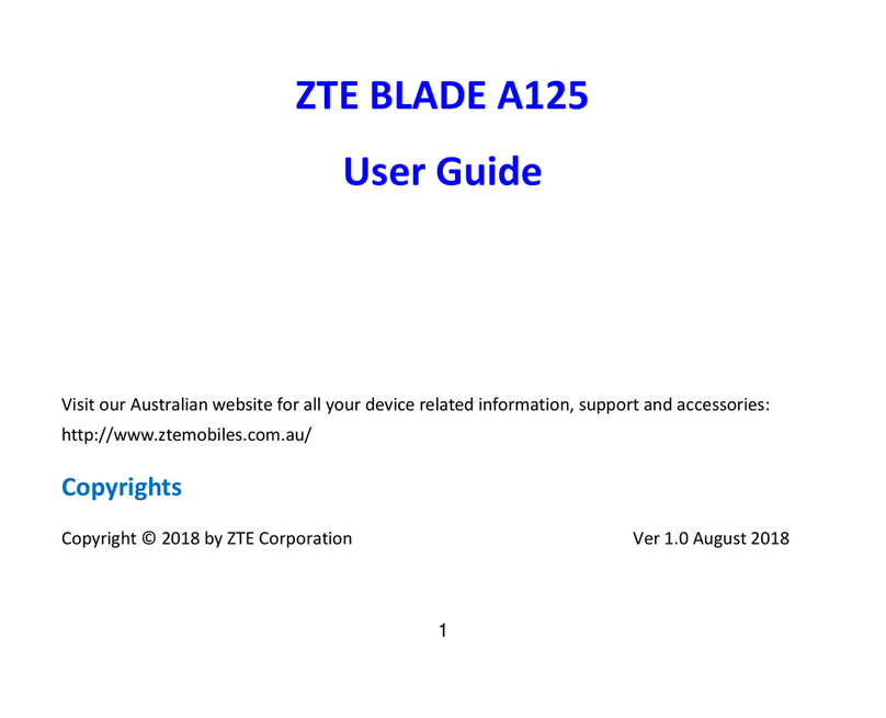 Zte Blade A125 user guide