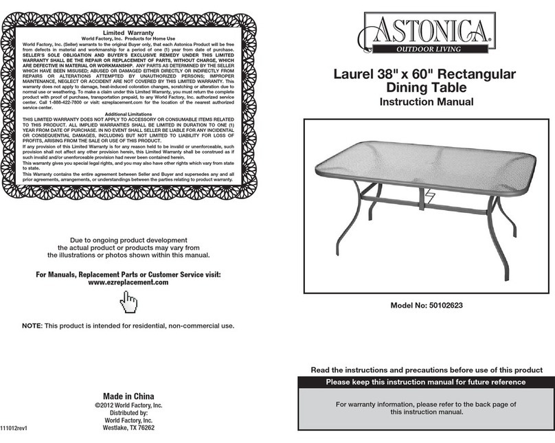 Astonica Laurel instruction manual