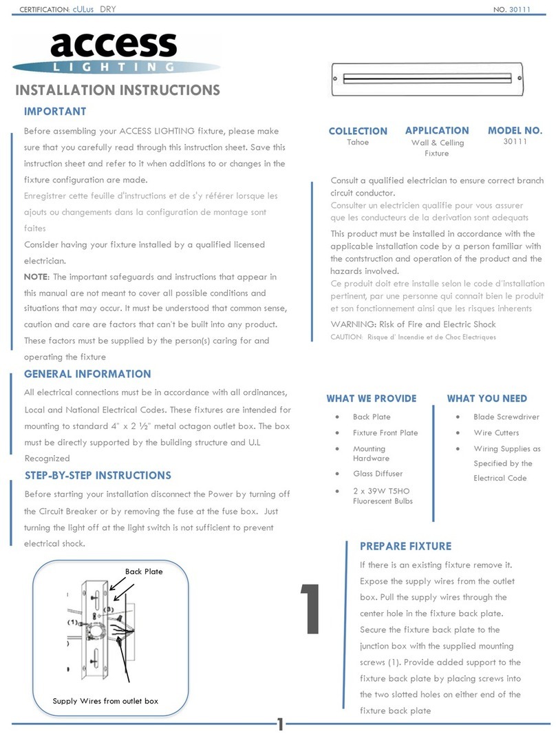 Access Lighting 30111 User manual